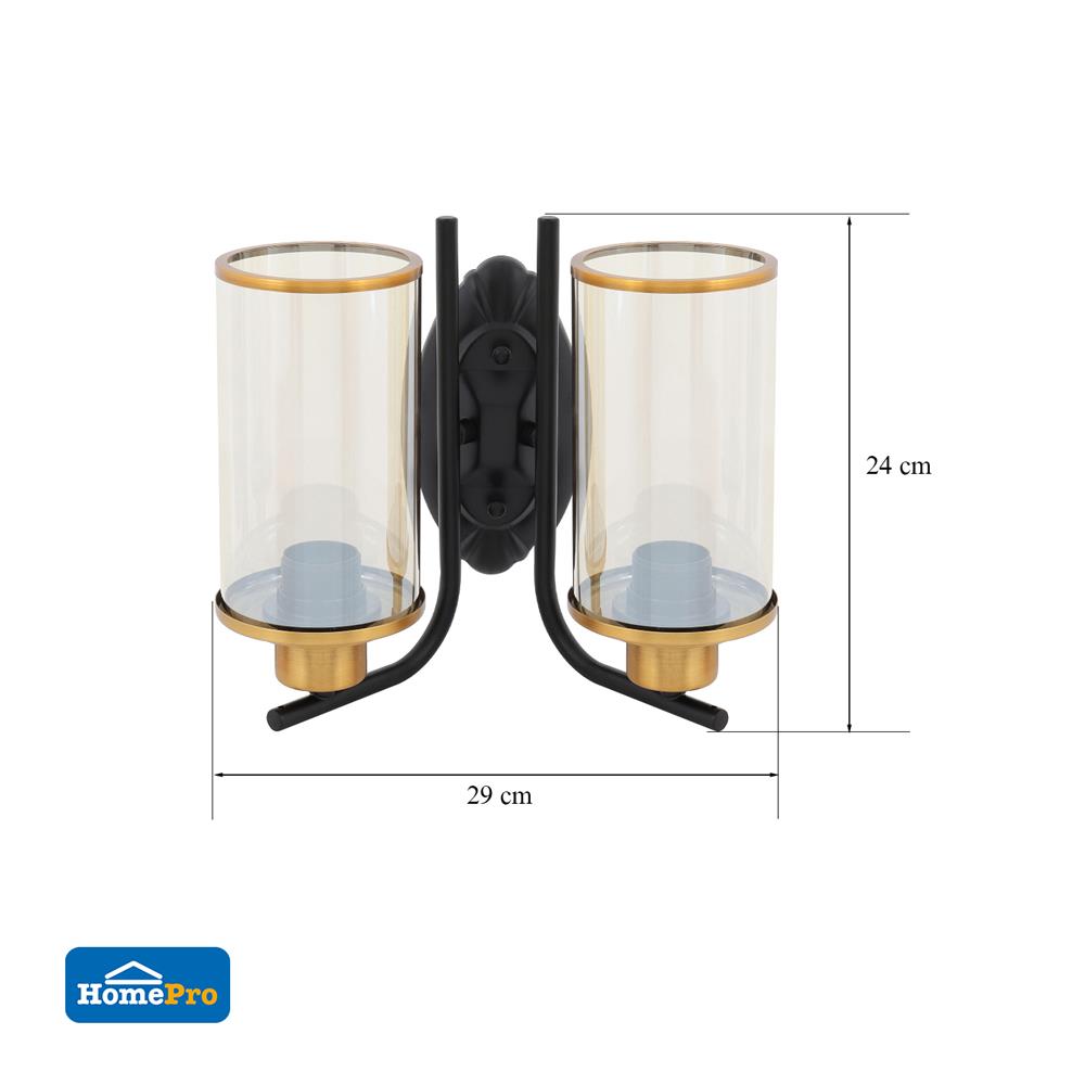 ไฟกิ่งภายใน CARINI 20201/2W สีทอง/น้ำตาลประกายทอง/ดำ 2 หัว