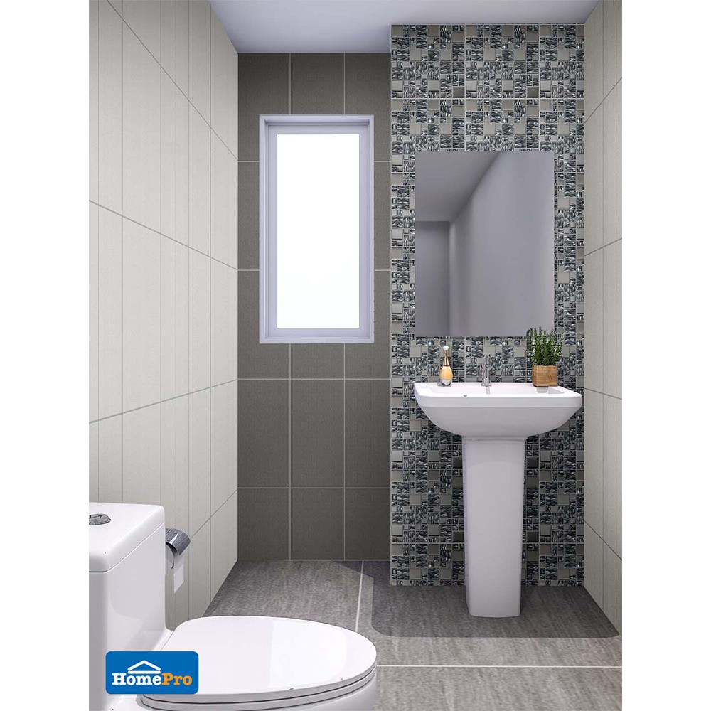 โมเสคแก้ว 30x30 ซม. HPR-206 สีเงิน