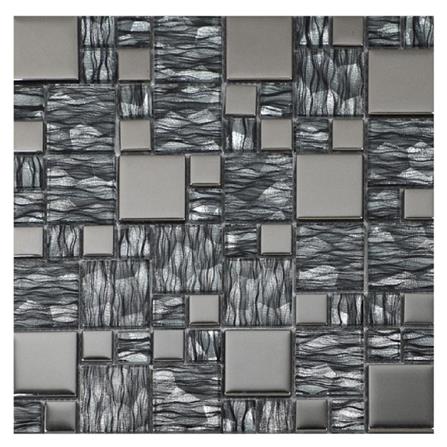 โมเสคแก้ว 30x30 ซม. HPR-206 สีเงิน_0