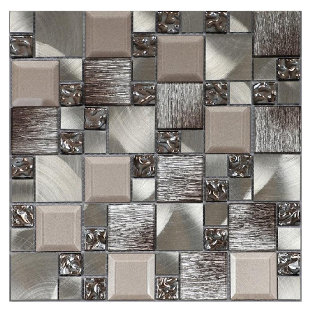 โมเสคแก้ว 30x30 ซม. HPR-203 สีน้ำตาล