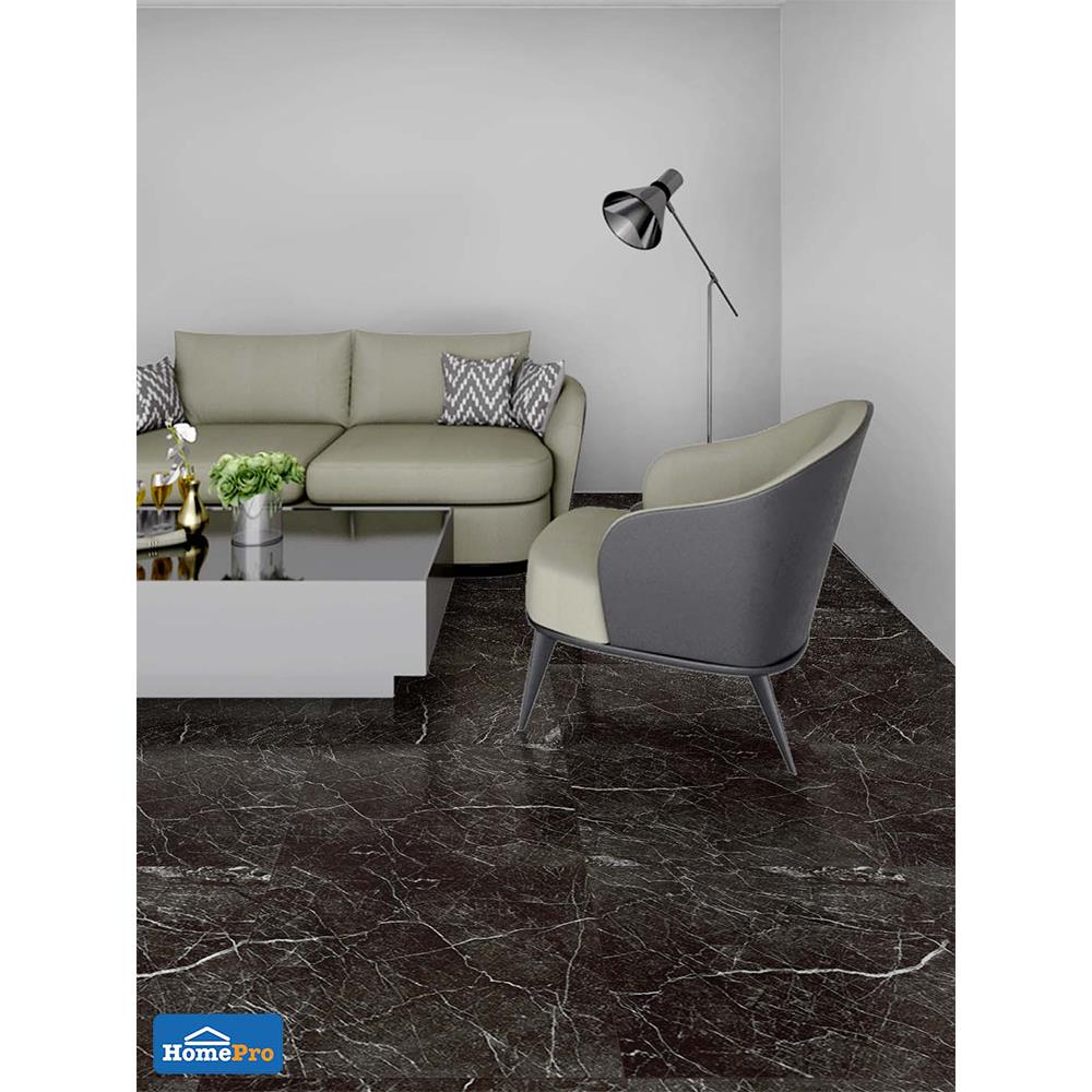 กระเบื้องพื้น 18x18 นิ้ว TARA แคนวาส เทาเข้ม EXC PM 1M2