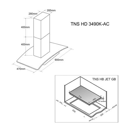 เตาฝัง+เครื่องดูดควัน TECNOSTAR JETGB+HD3490 71 ซม._2
