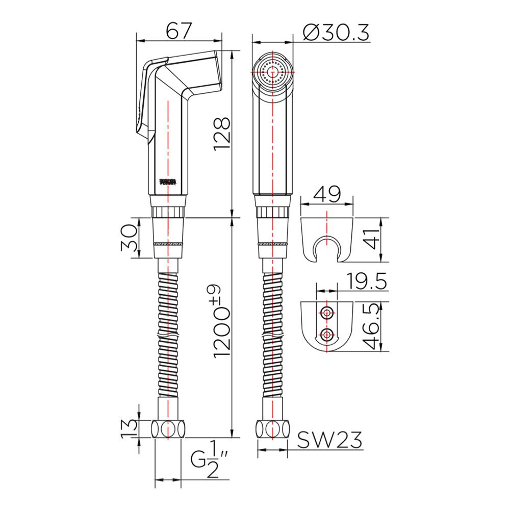 ชุดสายฉีดชำระ KARAT FAUCET KA-09-321-11 สีขาว