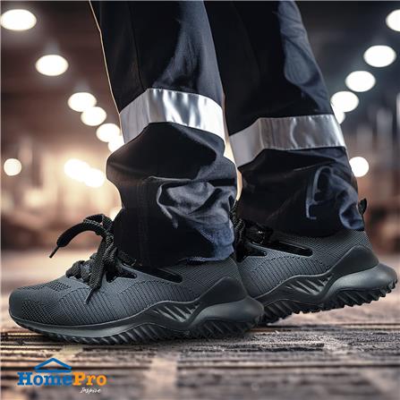 รองเท้านิรภัยผ้า พื้นยาง DEXZON LJ-20680 เบอร์ 43 สีเทา_3