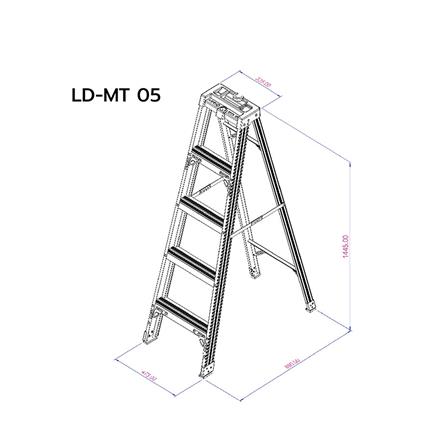 บันไดอะลูมิเนียมมีถาด MATALL 5 ขั้น_9