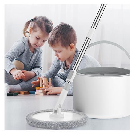 ชุดอุปกรณ์ถังปั่นพร้อมไม้ม็อบนาโน ACCO NAMI สีขาว_9