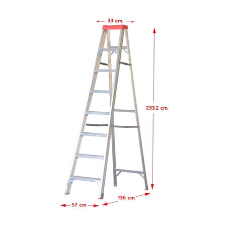 บันไดอะลูมิเนียมมีถาด MATALL 8 ขั้น_6