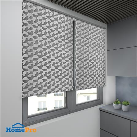 ผ้าม่านม้วน HOME LIVING STYLE HEXA 70x160 ซม. สีเทา_2