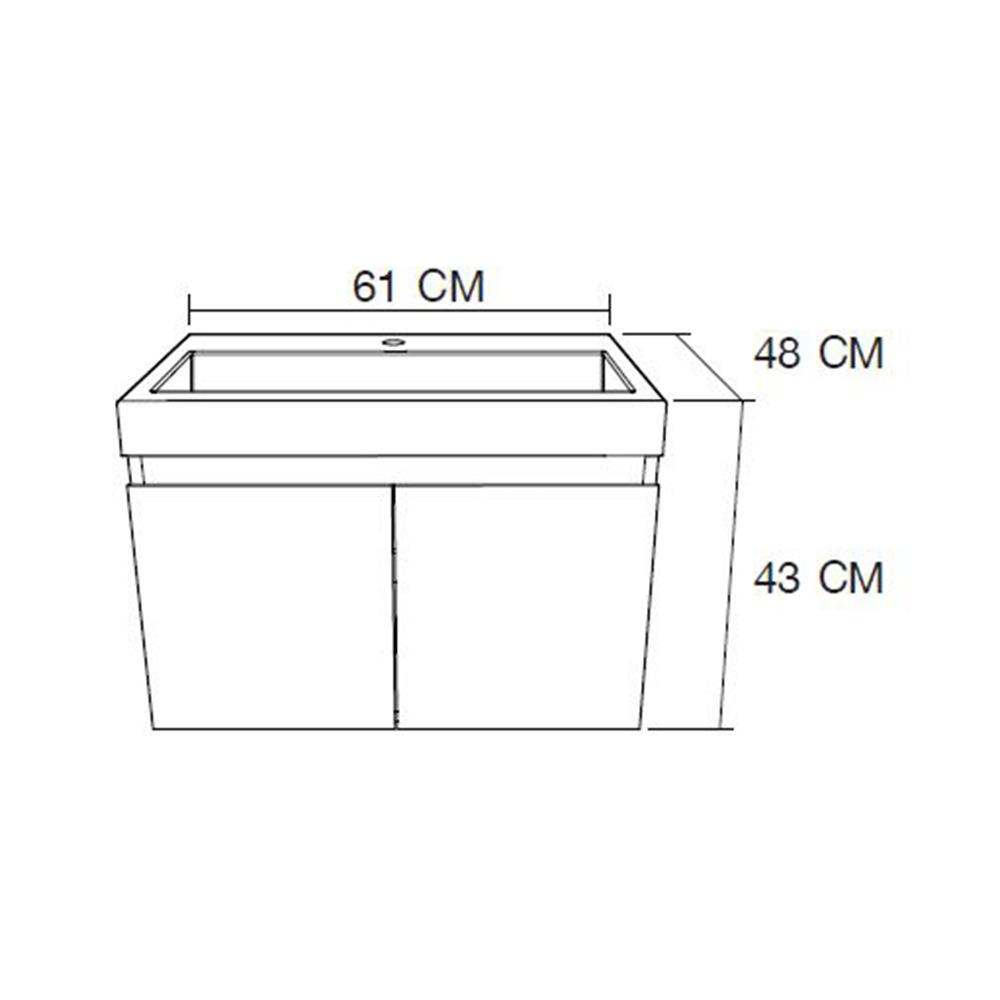 อ่างล้างหน้าเคาน์เตอร์ MOYA PZMY-001 สี Natural Oak