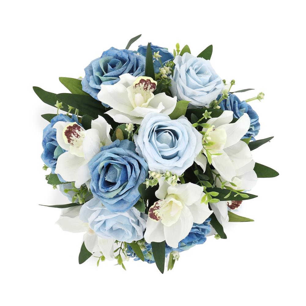 ดอกกุหลาบสีฟ้าในแจกันเซรามิก WACH 02