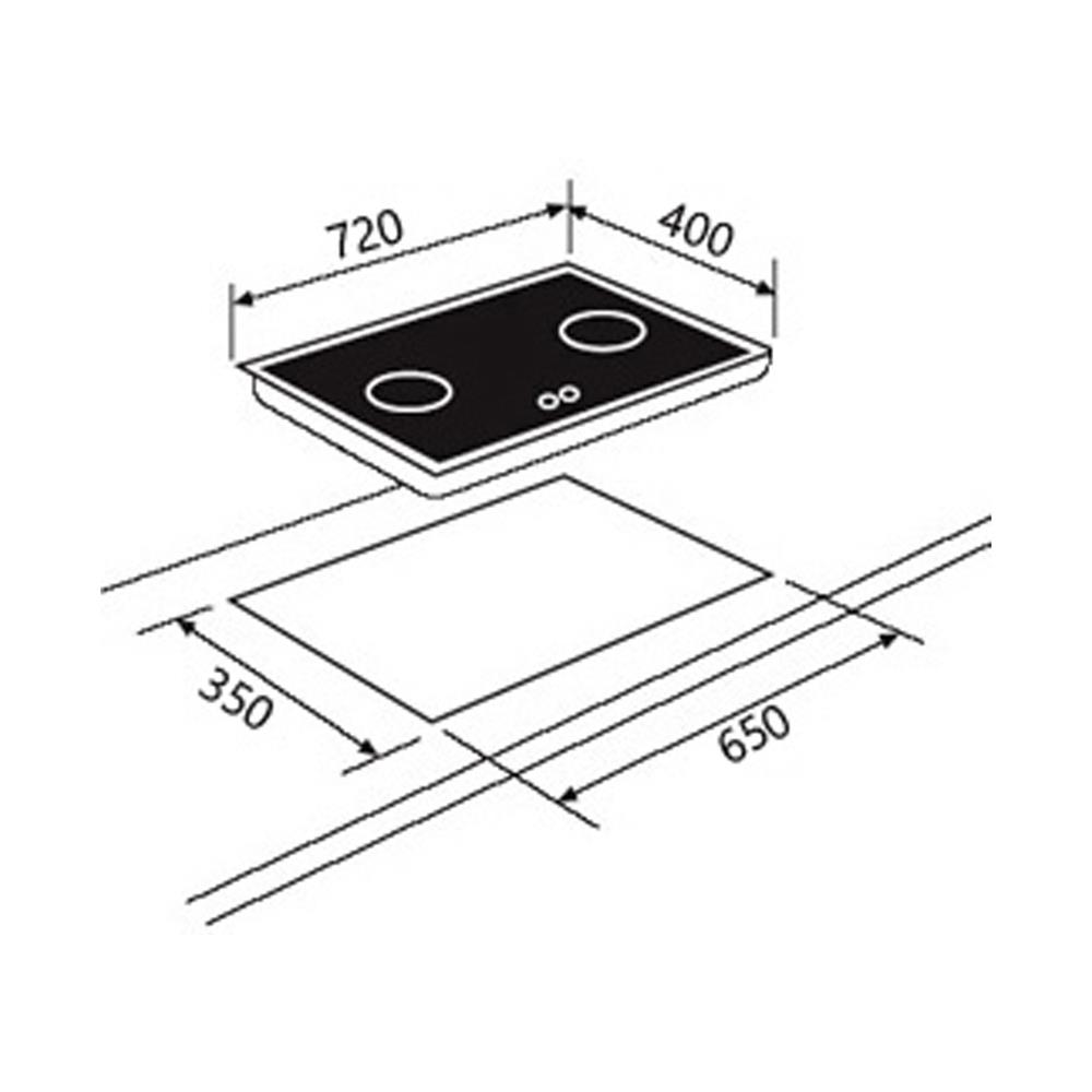 เตาฝังแก๊ส LINEA S722GAIAL2DR 72 ซม.