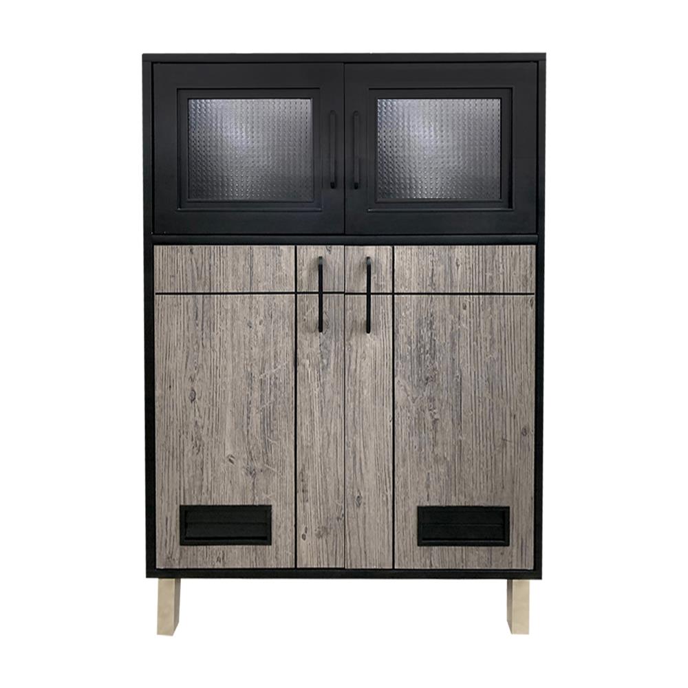 ตู้กับข้าวตั้งพื้น CABIN CHIC 84.4x125 ซม. สี GREY OAK