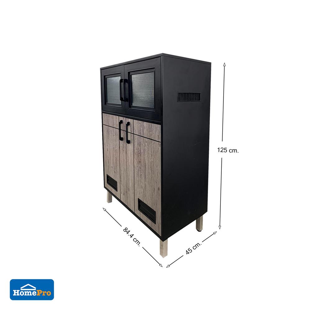 ตู้กับข้าวตั้งพื้น CABIN CHIC 84.4x125 ซม. สี GREY OAK