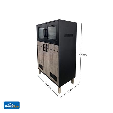 ตู้กับข้าวตั้งพื้น CABIN CHIC 84.4x125 ซม. สี GREY OAK_3