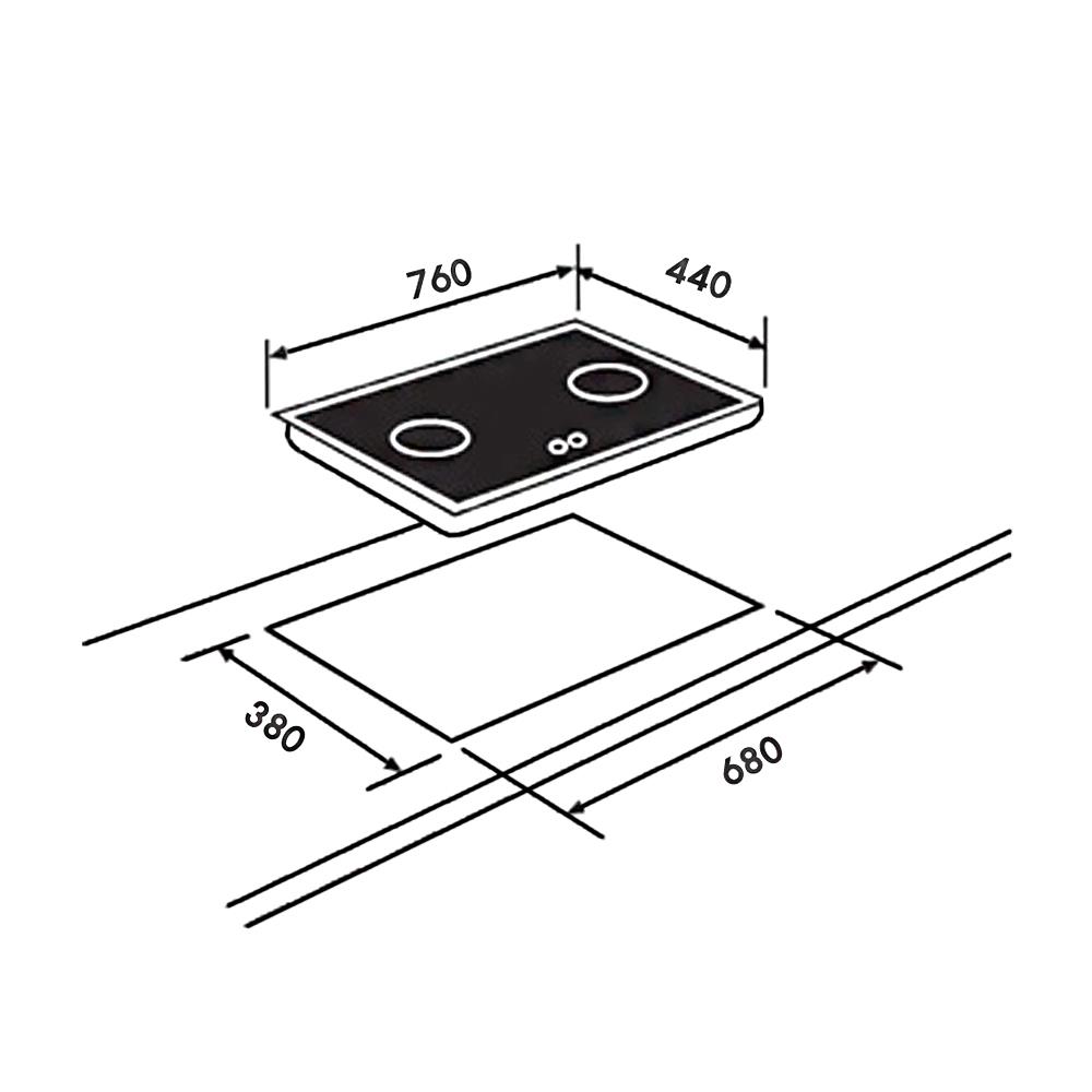 เตาฝังแก๊ส TEKA GTS762G 76 ซม.