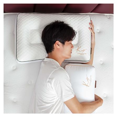 หมอนสุขภาพ ใยสังเคราะห์ KOMFY KOOL KREME ไซส์ S 16x27 นิ้ว สีขาว_4