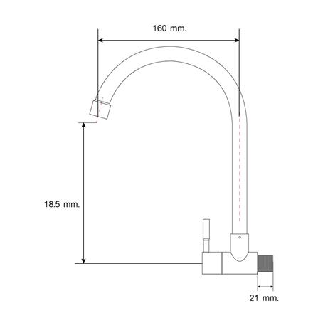 ก๊อกซิงค์เดี่ยวติดผนัง LUZERN LS-4005_1