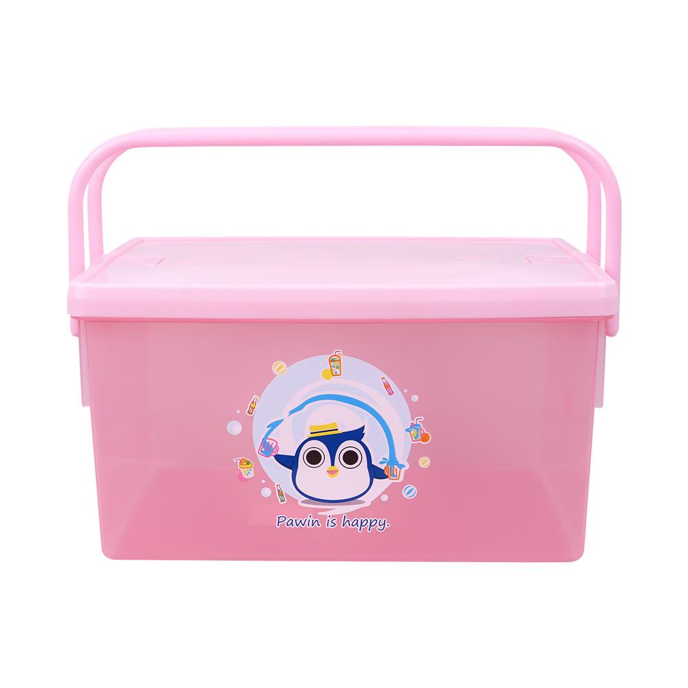 กล่องหูหิ้ว ฝาล็อค SN PAWIN 530PI สีชมพู