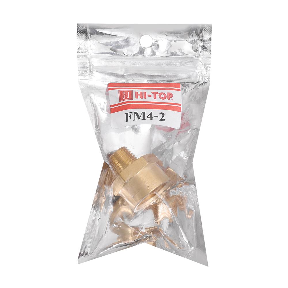 ข้อต่อเกลียวใน-นอก HI-TOP FM 4-2 หุน (1/2-1/4 นิ้ว) สีทอง