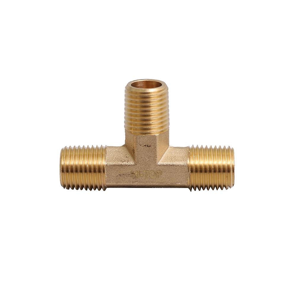 ข้อต่อเกลียวนอก 3 ทาง HI-TOP MT 2 หุน (1/4 นิ้ว) สีทอง