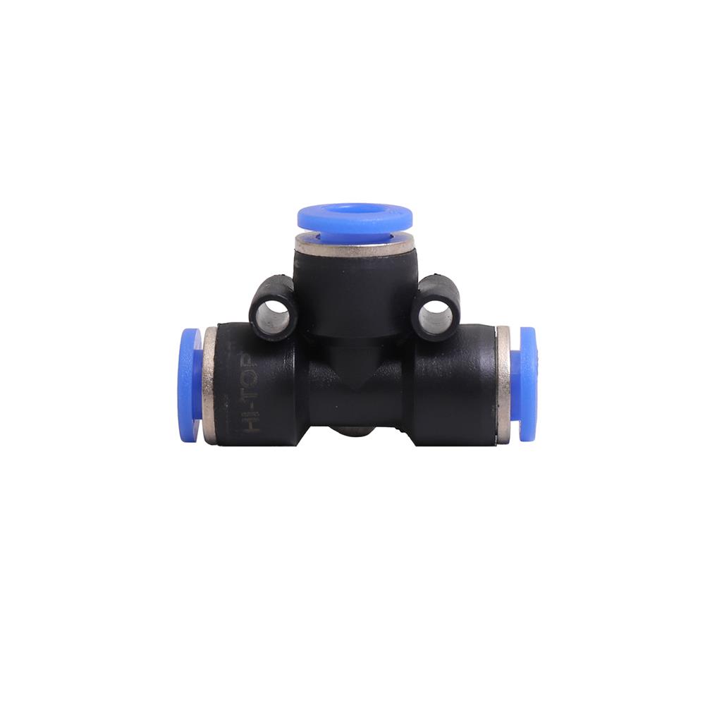 ข้อต่อเสียบสายลม 3 ทาง ตัวที HI-TOP APE-6 6 มม. สีดำ