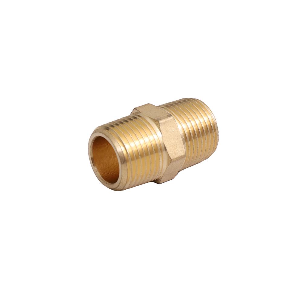 ข้อต่อตรงเกลียวนอก-นอก HI-TOP MM 3-3 หุน (3/8 นิ้ว) สีทอง