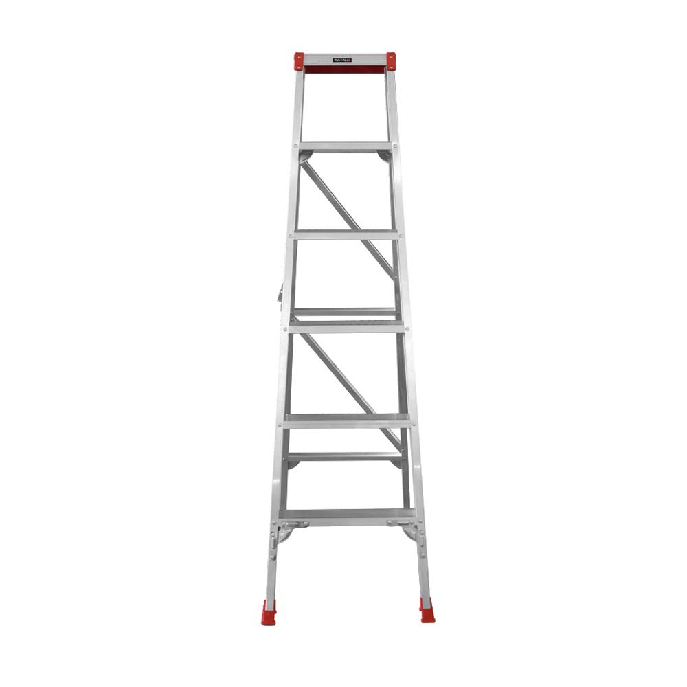 บันไดอะลูมิเนียมมีถาด MATALL 6 ขั้น