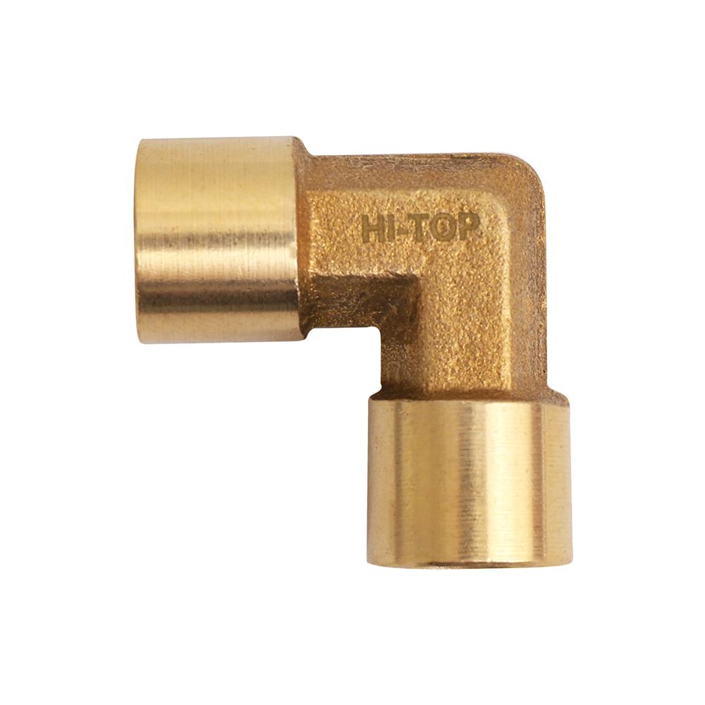 ข้อต่อข้องอเกลียวใน-ใน HI-TOP FFL 2-2 หุน (1/4 นิ้ว) สีทอง