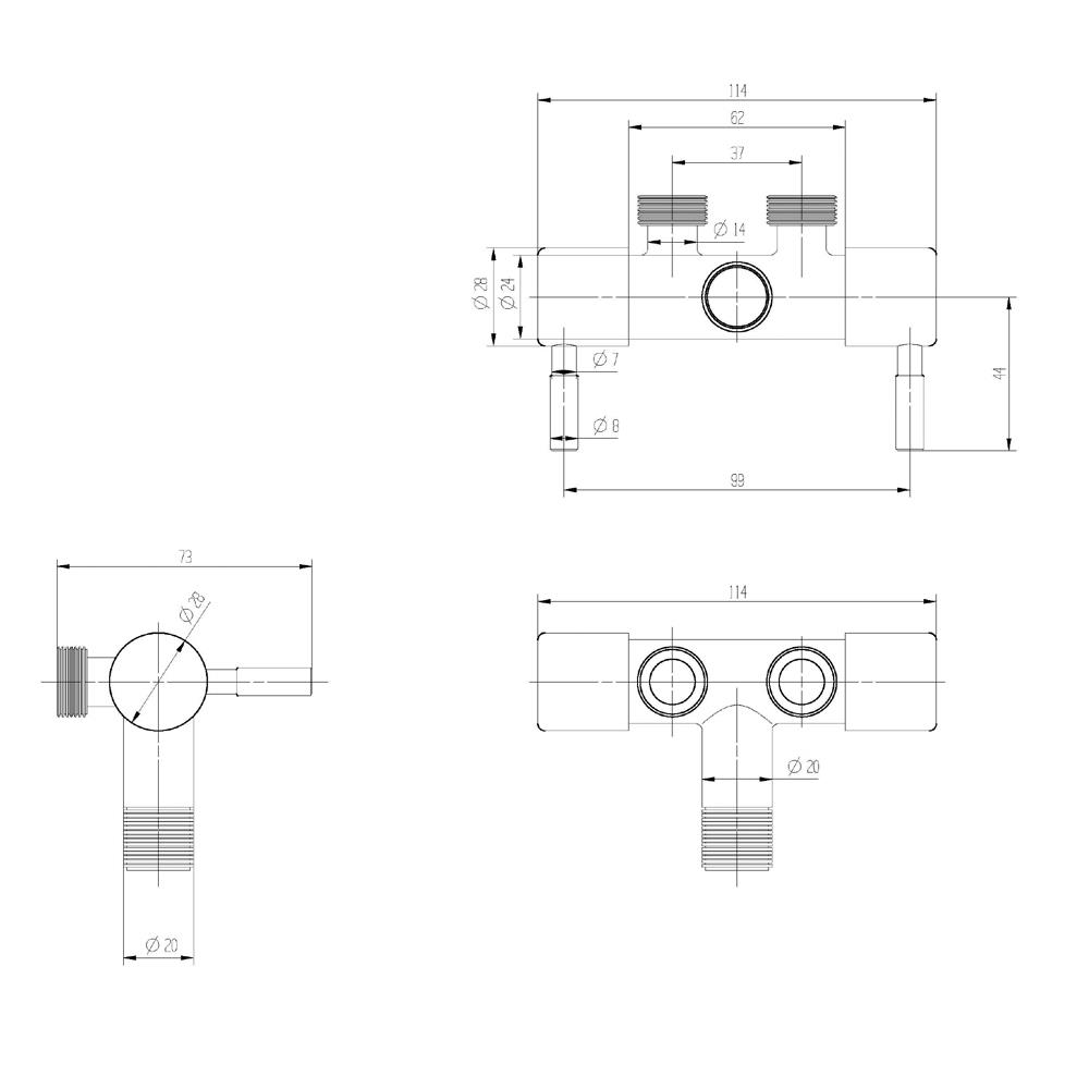 วาล์วฝักบัว NOVABATH IS-758S