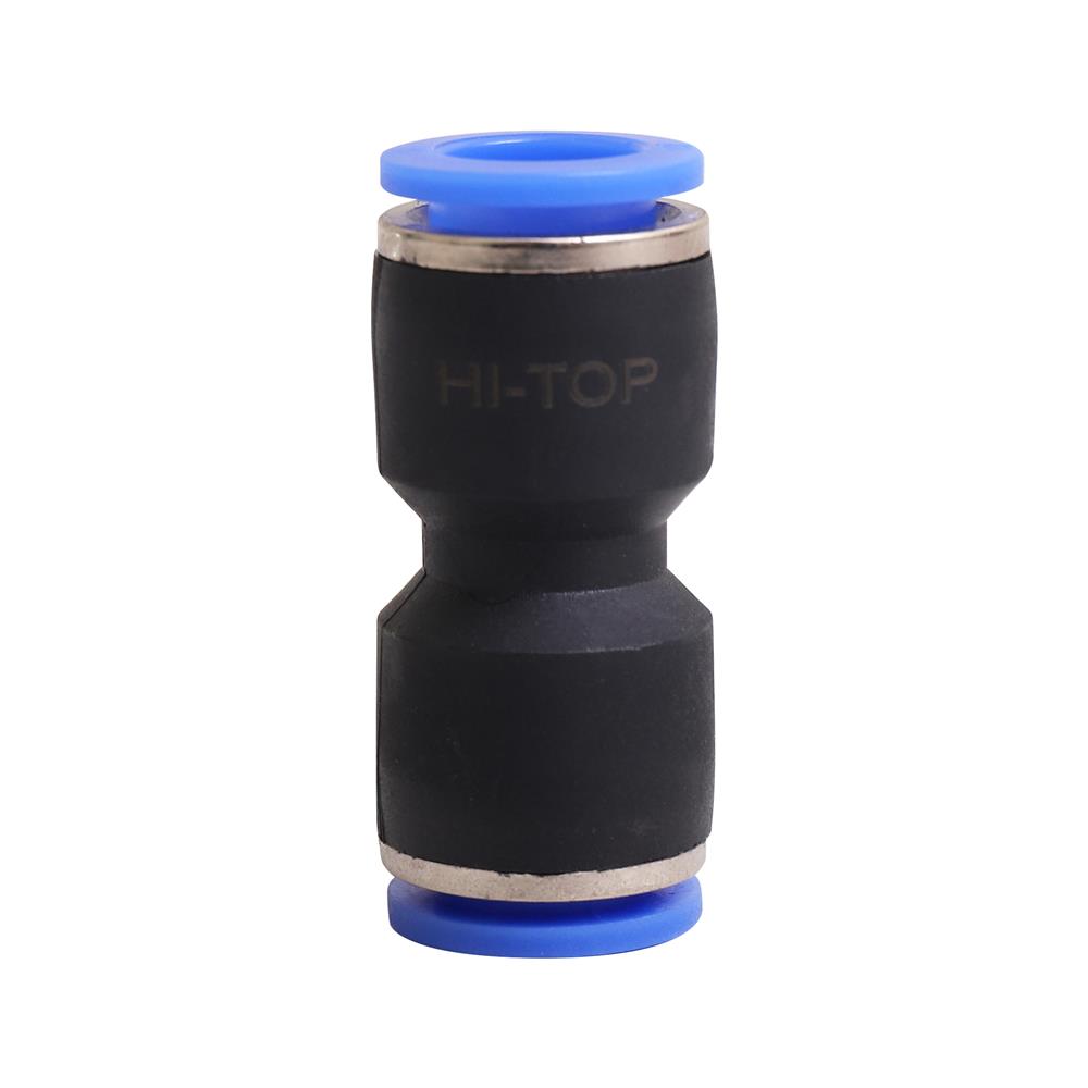 ข้อต่อเสียบสายลม 2 ทาง ทางตรง HI-TOP APU-10 10 มม. สีดำ