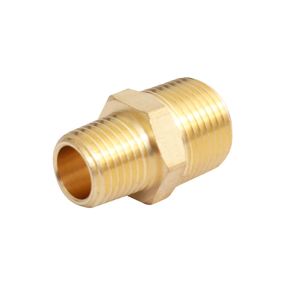 ข้อต่อเกลียวนอก-นอก HI-TOP MM 3-2 หุน (3/8-1/4 นิ้ว) สีทอง