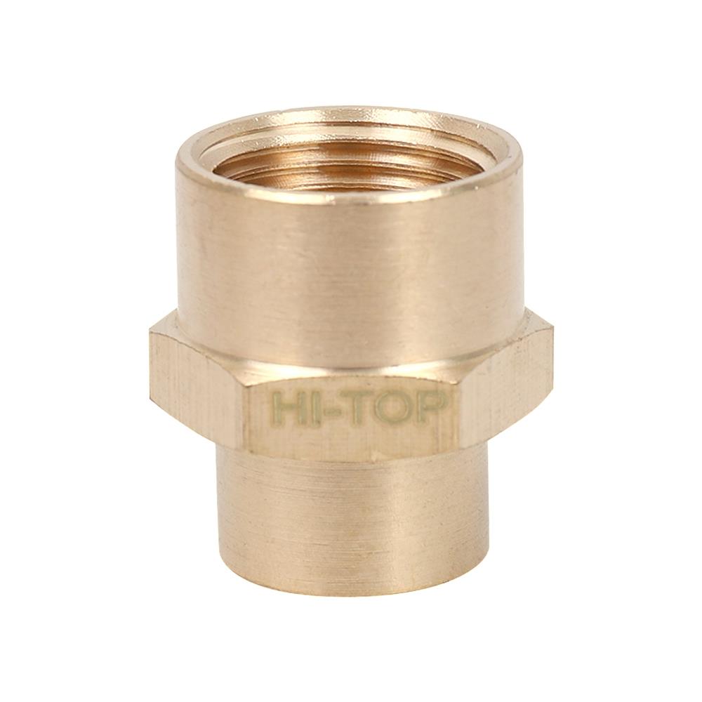 ข้อต่อเกลียวใน-ใน HI-TOP FF 3-2 หุน (3/8-1/4 นิ้ว) สีทอง