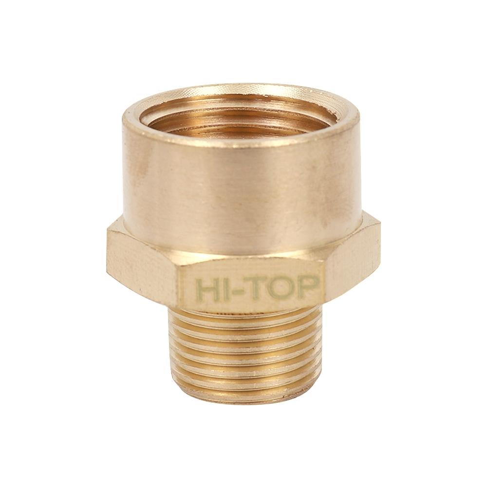 ข้อต่อเกลียวใน-นอก HI-TOP FM 4-3 หุน (1/2-3/8 นิ้ว ) สีทอง