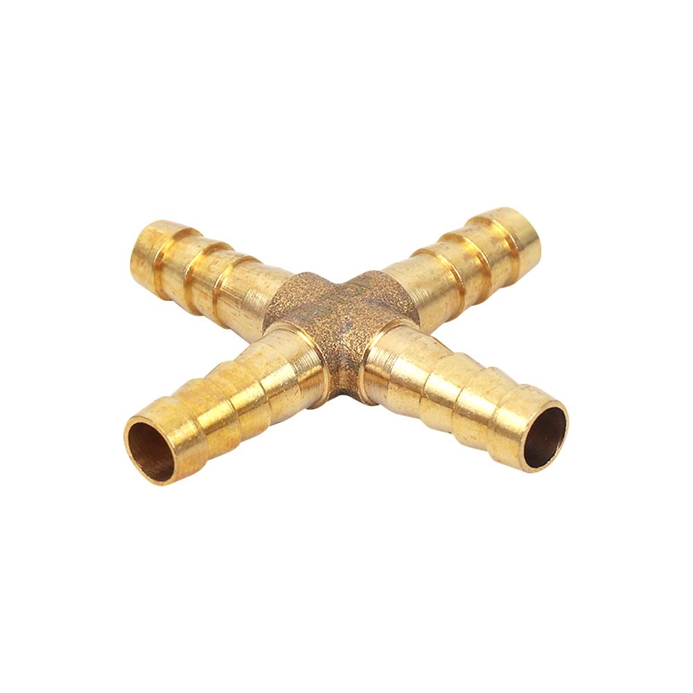 ข้อต่อ 4 ทาง หางปลา HI-TOP HX 2 หุน (1/4 นิ้ว) สีทอง