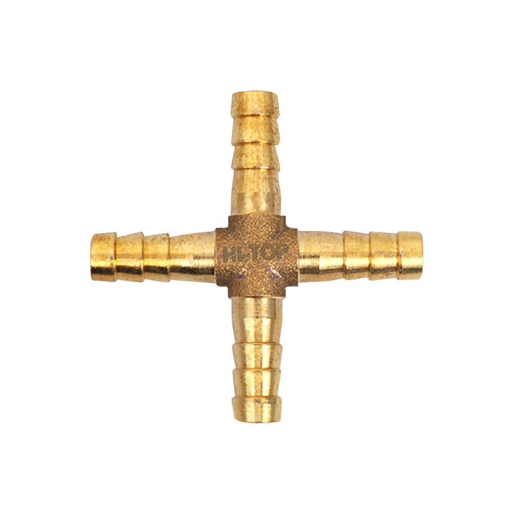 ข้อต่อ 4 ทาง หางปลา HI-TOP HX 2 หุน (1/4 นิ้ว) สีทอง