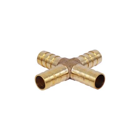 ข้อต่อหางปลา 4 ทาง HI-TOP HX 3 3 หุน (3/8 นิ้ว) สีทอง