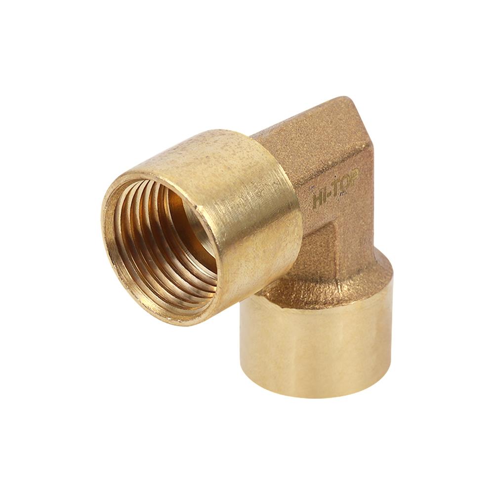 ข้อต่อข้องอเกลียวใน-ใน HI-TOP FFL 4-4 หุน (1/2 นิ้ว) สีทอง