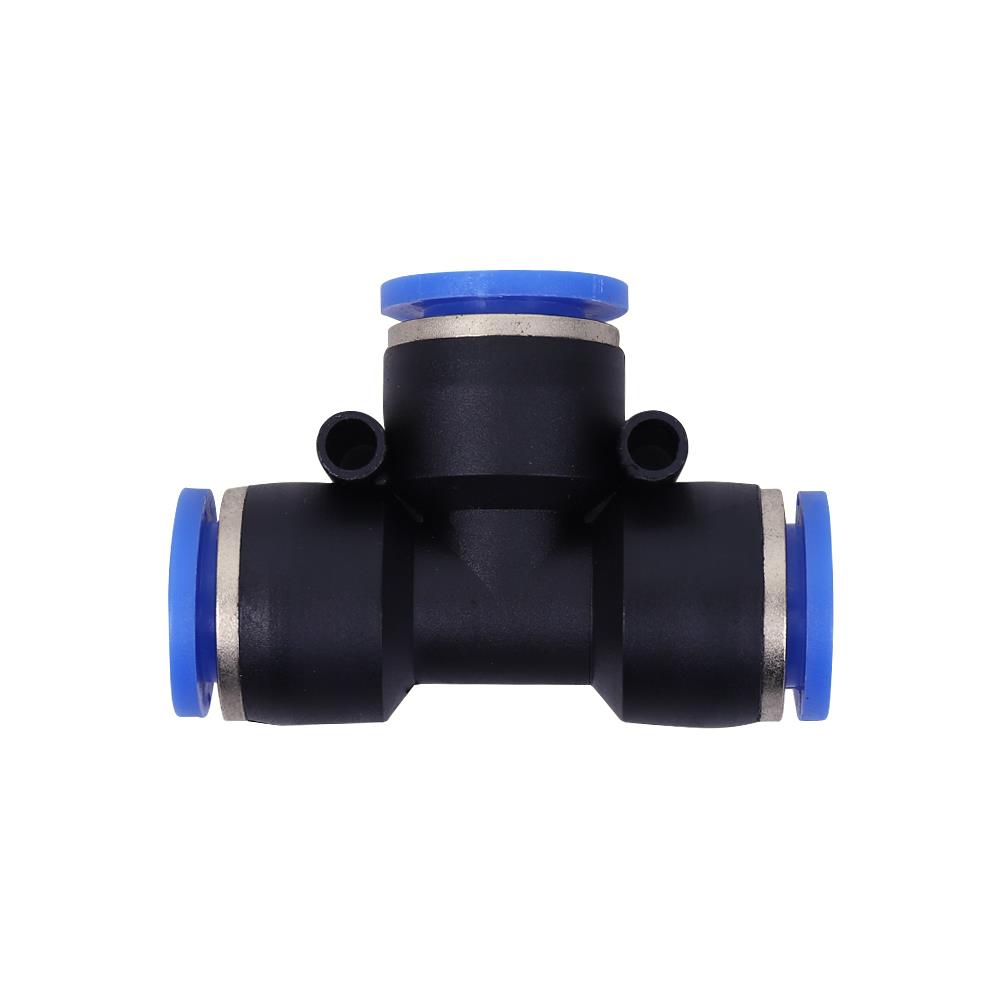 ข้อต่อเสียบสายลม 3 ทาง ตัวที HI-TOP APE-12 12 มม. สีดำ