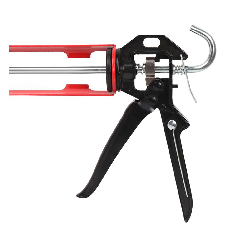 ปืนยิงซิลิโคนแบบเหล็ก DEXZON แกนคู่ 9 นิ้ว สีแดง