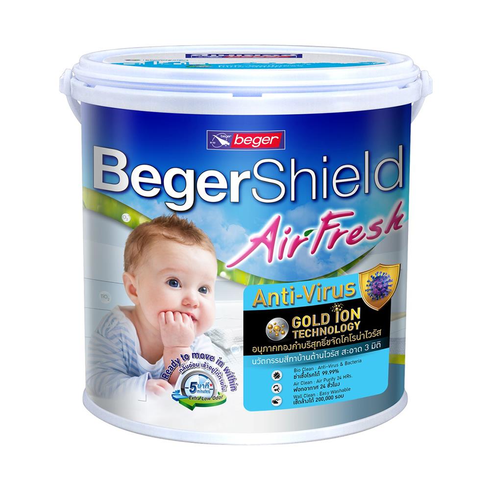 สีน้ำทาภายใน BEGERSHIELD AIRFRESH GOLD BASE C กึ่งเงา 1 แกลลอน