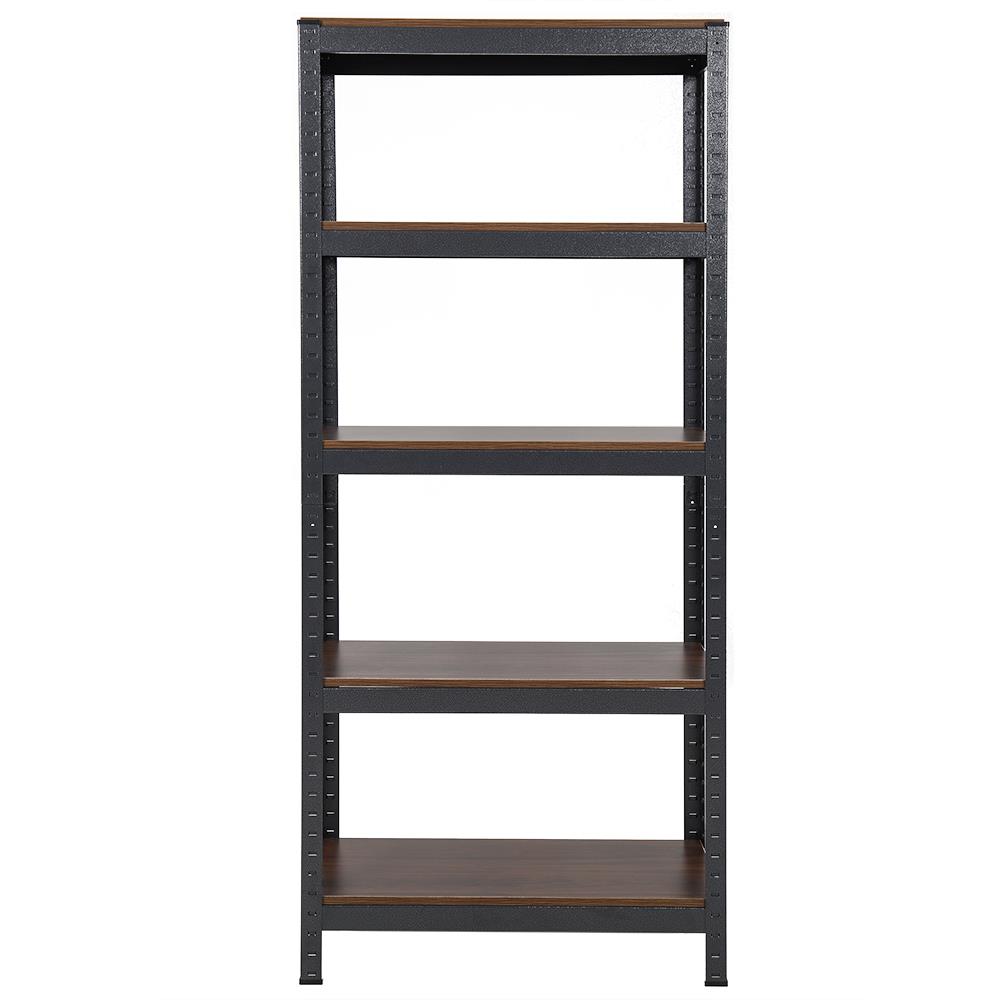 ชั้นวางของ 5 ชั้น FURDINI ZIR สีดำ/ลายไม้เข้ม