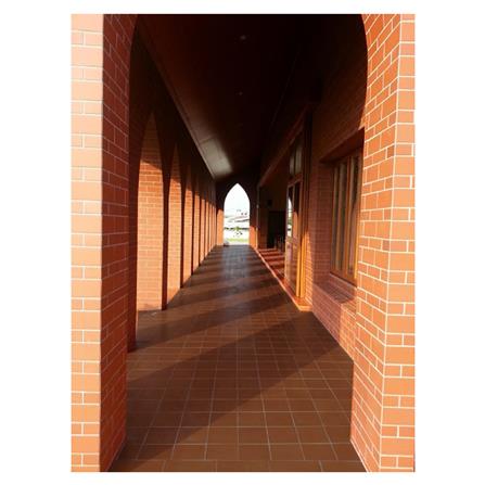 กระเบื้องดินเผา 8x8 นิ้ว KENZAI เอ็กทรูด ไทล์ รอสโซ่ 10P_1