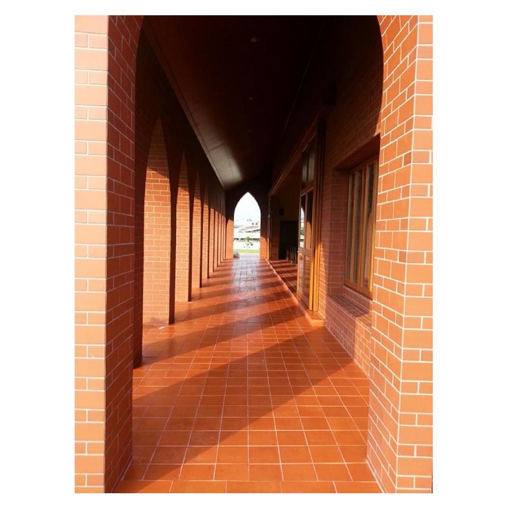 กระเบื้องดินเผา 8x8 นิ้ว KENZAI เอ็กทรูด ไทล์ ชินนามอน 10P