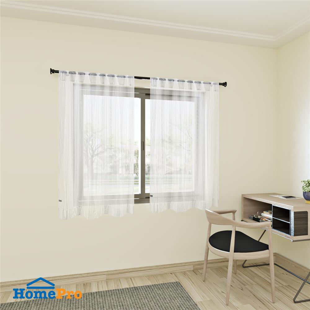 ผ้าม่านโปร่งซ่อนหู HOME LIVING STYLE SVEN 140X160 ซม. สีขาว