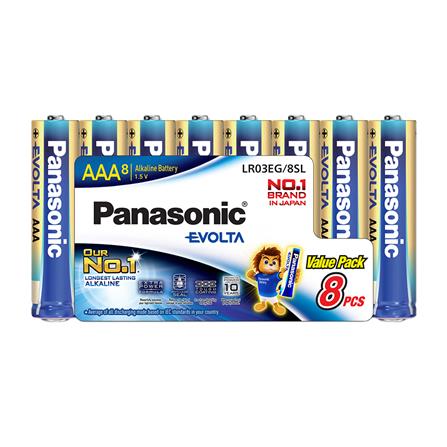 ถ่านอัลคาไลน์ PANASONIC AAA EVOLTA แพ็ก 8 ก้อน