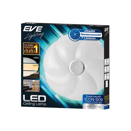 ไฟเพดาน LED EVE 577824 16 นิ้ว 36 วัตต์ DAYLIGHT/COOL WHITE/WARM WHITE สีขาว_2