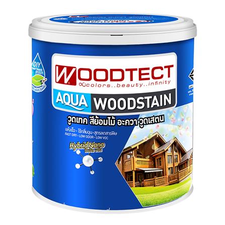 สีย้อมไม้ WOODTECT AQU AM602 M  สีไม้สักสยาม 1 แกลลอน