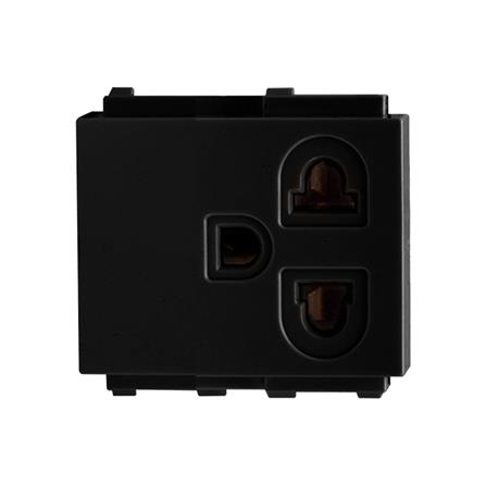 เต้ารับเดี่ยว 3 ขา EVE 589803 สีดำ