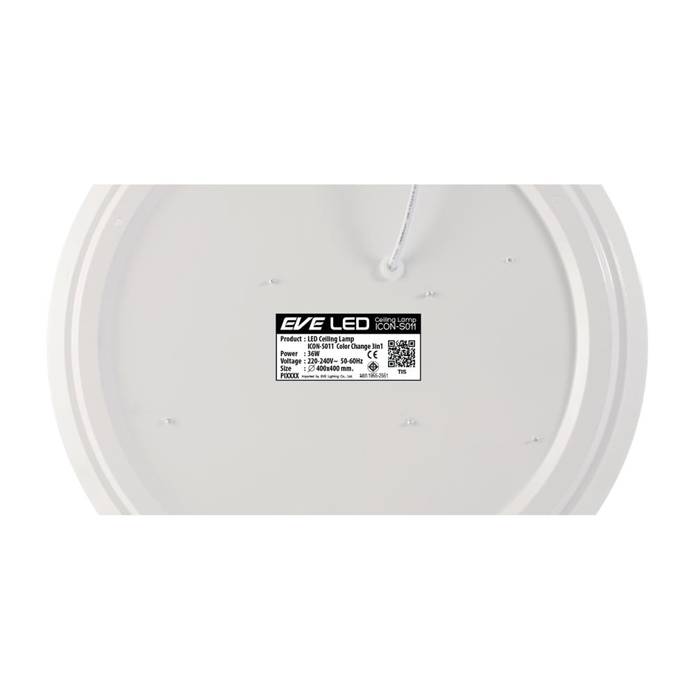 ไฟเพดาน LED EVE 577848 16 นิ้ว 36 วัตต์ DAYLIGHT/COOL WHITE/WARM WHITE สีขาว