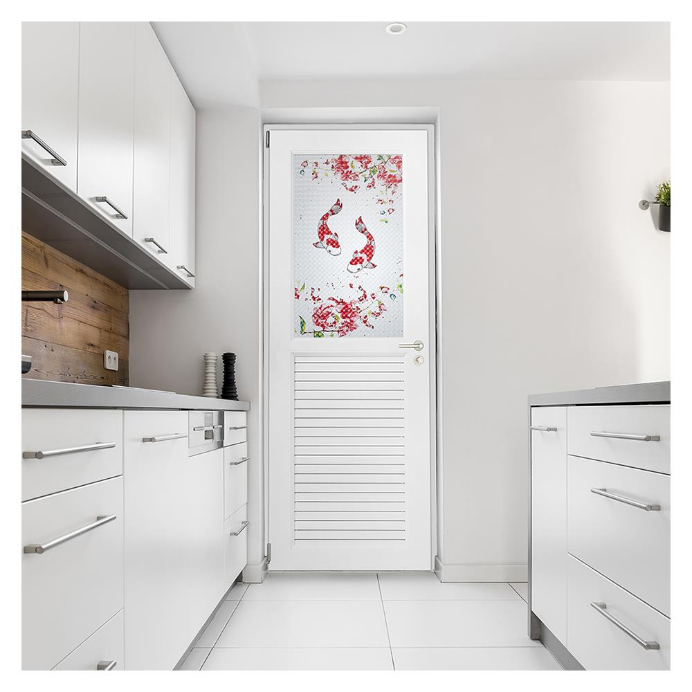 ประตู UPVC ASARA G924 ปลาคาร์ฟ 70X200 ซม. สีขาว พร้อมวงกบ ไม่เจาะลูกบิด